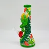 1pc, 10 pollici, bagliore in buio, tubo d'acqua in vetro borosilicato, bong di vetro, caveo di vetro, dipinto a mano, argilla polimerica graziosa vetro di vetro, decorazioni per la casa, accessori per fumo