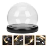 Storage Bottles 1 Set Transparent Glass Dome Ball Shaped Display Cover Gift Decoration