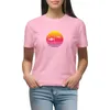 Frauenpolos Binde Kämpfer Sonnenuntergang T-Shirt Grafik Frauen Womans Kleidung