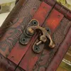 Scatola portagioie in legno vintage fatta a mano con mini serratura in metallo per conservare la perla del tesoro