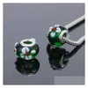 Metals Bead Acrylic European Charms Beads Loose Fit Bracelet Bangle Jewelry Finding Drop Delivery Dhstc