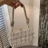 Totes diamante Caixa de acrílico transparente Bolsas de embreagem para a noite Boutique Boutique Terceira corda com corda stromestone e bolsas de casamento