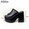 Klänningskor Design Wedge Platform Women Sandals 2024 Summer Fashion Chunky High Heels Party Sandalias de Mujer H2404038FY5