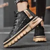 Cyytl Men Slippers Boots 992 Casual Ankle Winter Male Shoes High Top Platform Leather Outdoor Walking Sneakers Cowboy Tactical Flat 59597 5