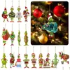 Décorations de Noël Elf Doll Green Hair Monster Dolls Tree Pendant 2024 pour la maison du Nouvel An Drop Livrètre de livraison Jardin Festif Party S OTU7W