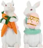 Party Decoration 1PC Happy Easter Cute Egg Carrot Figurines Ornaments Resin Model Sculpture Home Decor Craft