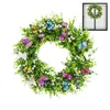 Fiori decorativi ghirlande primaverili per arredamento ghirlanda verde porta con cartello ghirlanda farfalla