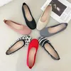 Casual Shoes Women's Sticked Spring/Summer 2024 Soft-Soled Plat-Botom Woven Bitill Flying Ballet Women