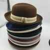 Wide Brim Hats Bucket Derby Hat Mens Fedora Womens and Party Winter Elastic Band Jazz Church Wholesale yq240403