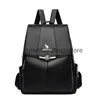 Backpack Style PU material backpack for womens 2023 new minimalist and fashionable casual soft leather large capacity versatile H240403