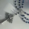 Colliers pendants Collier de crucifix Unique Clavicule Clavicule Chaîne Ornements de tour de cou en couches Perles de perle Accessoires