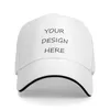 Tapas de pelota personalizada su logotipo PO TEXTO Impresión Capilla de béisbol para hombres Mujeres Diseño de adultos ajustable personalizado aquí Diy Dad Hat Spring