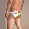 Roupas de banho quentes cartas de jogo jack king miadrão impresso de homens sexy lateral estreito piscina de mala de piscina masculina biquínis de moda de banho pequeno tamanho pequeno