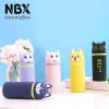 Väskor NBX Silikonpennor Standing Pen Holder Make Up Bag Stationery Organiser med dragkedja School Supplies Kid Student Waterproof