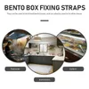 Dinnerware 4 Pcs Bento Box Strap Cooking Boxes Mens Belts Elastic Straps Packaging Tape