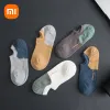 Kontroll Xiaomi 5 par per set Pure Cotton Socks Sweatabsorbent andningsbara deodorant Högkvalitativ Lågbanommar Summer Casual Soft Men Socks