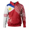 Men's Hoodies 3D Print Philippines Filipinos Polynesian Tattoo Lapu Sun Tribal For Men Kid Fashion Hooded Hoody Vintage Pullover