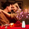 Fleurs décoratives 2pcs Valentin's Artificial Red Berry Flower Tiges de coeur Pélections pour 2024 Fourniture de décoration de fête de mariage de la Saint-Valentin