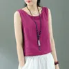 Fashion Oneck Solid Color Sleeveless Tank Top Tshirts Womens Clothing Summer Loose Korean Tops Casual Tee Shirt 240403