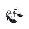 Sandales à talons hauts en Satin français pour femmes, sandales d'été, Style de niche et d'extrémité avec talons fins, bout exposé, 240228