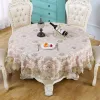 2024 NIEUWE Designer Round Table Doek geborduurd Lace Tafelkleed Waterdichte Europese dinertafel Covers Home Decoratie