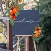 Decorative Flowers 2x Wedding Arch Artificial Floral Swag Centerpiece Rustic Arrangement For Wall Arbor Table Window Holiday