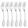 Forks 12 -Grade Silverware Setles z makaronem przybory kuchenne widelca na lunch kemping