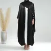 エスニック服ローブカーディガンアバヤロングドレスサテンファッションパーティーイブニングウィメンイスラム教徒モロッコカフタンジャラビヤイスラム女性服