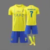 Home C al Nassr fc Ronaldo No Mane Adder Children S Football Training Jersey Set Hildren et f Hildren et