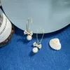 Orecchini doganici Design semplice Long Acrilico perle caduta per le donne Accessorio per gioielli regalo etnici fatti a mano