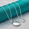 Hängen Urmylady 925 Sterling Silver Love Heart 16/18/20/22/24/26/28/30 Inch Pendant Necklace For Women Wedding Party Fashion Jewelry