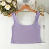 Women's Tanks Summer Women Tank Top Arrival Spaghetti Strap Knitting Bare Midriff Camisoles French Chic Casual Ladies Gallus Drop