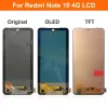 6.43 '' Xiaomi Redmi için Süper AMOLED LCD Not 10 4G M2101K7AG LCD REDMI Note10s LCD ekran için