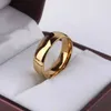 2PCS Wedding Rings Stainless Steel Classic Simple Couple Ring 4mm6mm Minimalist Gold Plated Glossy Ring Titanium steel Rings Lady Exquisite Jewelry