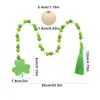 Party Decoration St. Patrick'S Day Rope Tassel Beads Colorful Wooden Holiday Home Diy Pendant Overflowing With Vibes