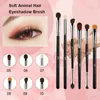 12pcs Black Makeup Brushes Set For Cosmetic Foundation Powder Blush Contour Eyeshadow Brush Kabuki Blending Beauty Tools 240403