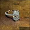 Anneaux de mariage Vintage Ovale Cut 4CT Lab Lab Diamond Promest Ring 100% réel 925 Sterling Sier Engagement Band for Women Jewelry Drop Deved Dhweb