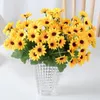 Decorative Flowers 22 Heads Simulated Sunflowers Wedding El Home Decoration Silk