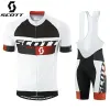 Sets Wielertrui Sets Uniform Heren Scott Shorts Man Jumper Professioneel Shirt Pak Bib Zomerblouse Mtb Cycle Kleding