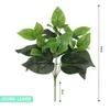 Flores decorativas Plantas verdes artificiais 7 folhas de batata -doce rabanete e begonia planta parede de estar decoração de escritório