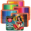 Crayons 72/120/180 Couleurs Huile Crayons de couleur professionnelle en bois Soft Sketing Crayons Drawing Prayer Set pour les fournitures d'art pour enfants