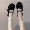 Calcetines de mujer, 5 pares, encaje japonés Lolita, tubo medio, ultrafinos, calados, transpirables, moda de verano, Mary Jane, pila de pantorrilla para mujer