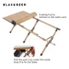 Furnishings Blackdeer Imitation Wood Aluminum Table Folding Aluminum Alloy Camping Family Picnic Table 120