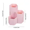 Storage Bottles Creative Hexagonal Pen Holder Container Organizer Plastic Desktop Box Student Office Supplies Pot Crayon