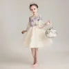 Kids Dress for Girls Costumes Wedding Birthday Year Party Tail Evening Elegant Princess Summer Childrens 412 Yrs 240403
