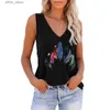 Tanques femininos Camis Women Women Summer Floral Print Told Tops Tops