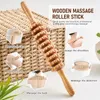 Holztherapie Massage Roller Lymphdrainage Massager Guasha Werkzeug für Ganzkörperschmerzen Relief Anti Cellulite Fascial Massage 240329