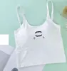 Anagram Embroidered Kadın Tankları Camis Pamuk-Karışık Tank Tops İki C Harf Tasarımcı Etek Yoga Elbise Kanalı Elbise Sutu Yelek Bayanlar Solidt Shirt Femme 5533ess