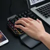 Клавиатуры Color 39 Ключ F6 USB -проводная клавиатура RGB Эргономичная игровая клавиатура с одной рукой Gaming Keyboard2404