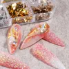 Grensoverschrijdende nieuwe nail art glitterpoeder ins goud en zilver goudfolie zijde platina scherf 6-pack boxed nagel sieraden nagel